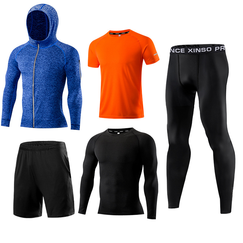 Running Gear Gym - 5 Parça Erkek Spor Giyim Seti