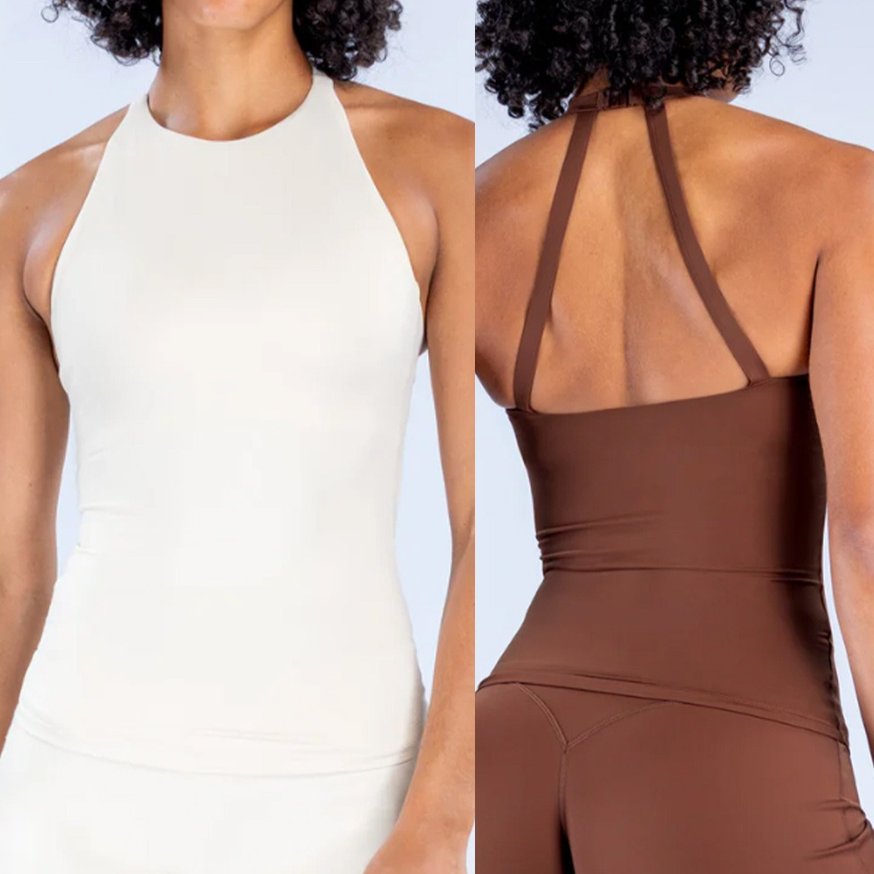 Running Hydration Vest - Kadınlar İçin Halter Tank Top, Dahili