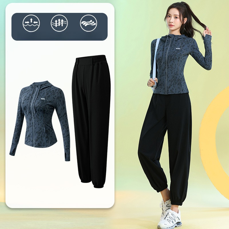 Running Gear Gym - Kadın Koşu Takımları Uzun Kollu Çiçek